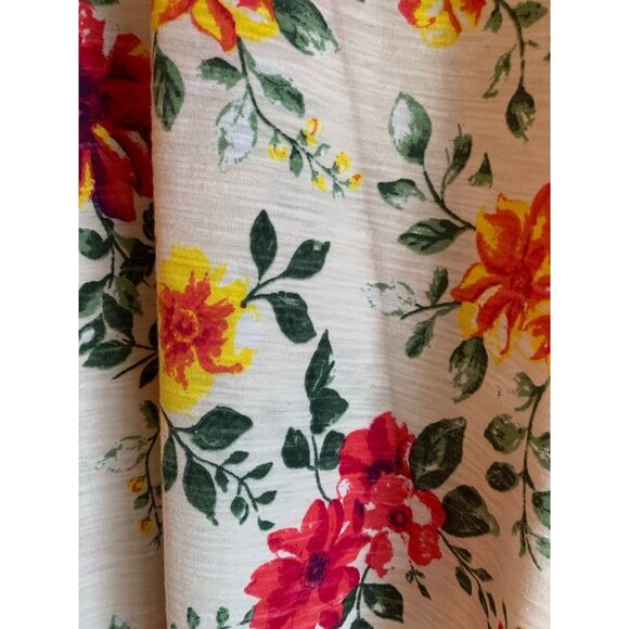 Women Within Floral Cottage Core Beachy Lace Sleeve Tunic Dress 2X Cotton/Polyes - Picture 16 of 16